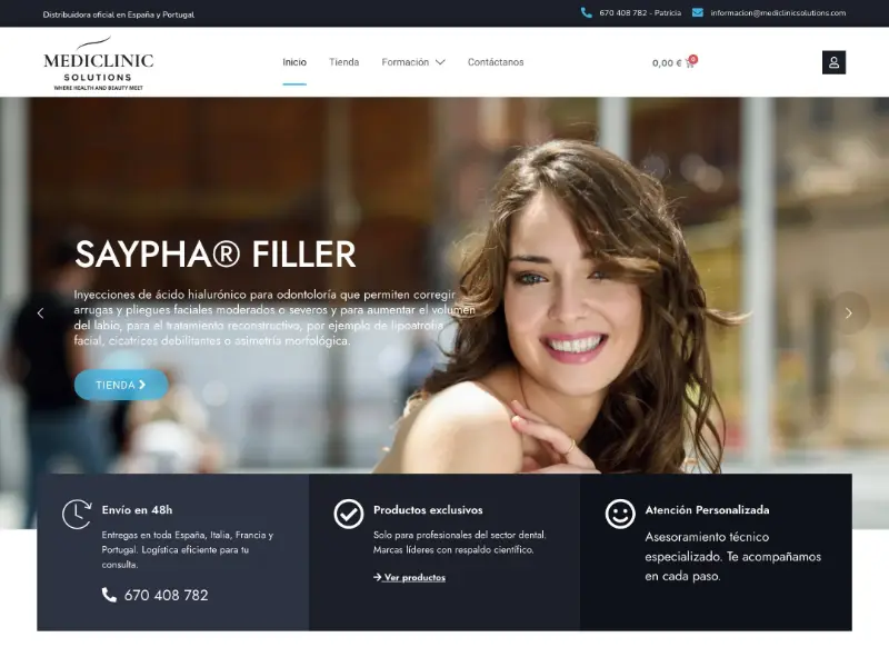 Web de Mediclinic Solutions